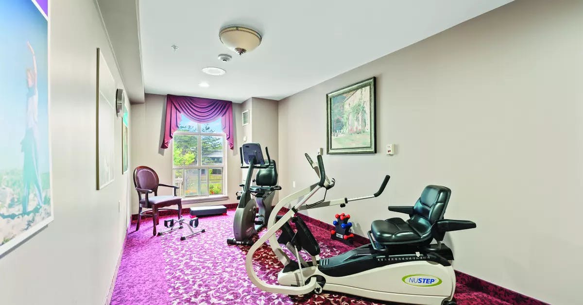 Fitness room at Chartwell Robert Speck Retirement Residence