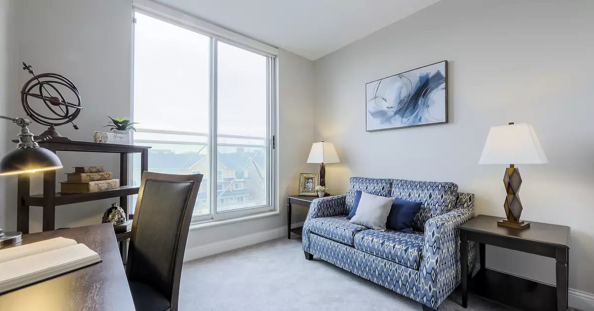 Chartwell Pickering City Centre's model suite living area