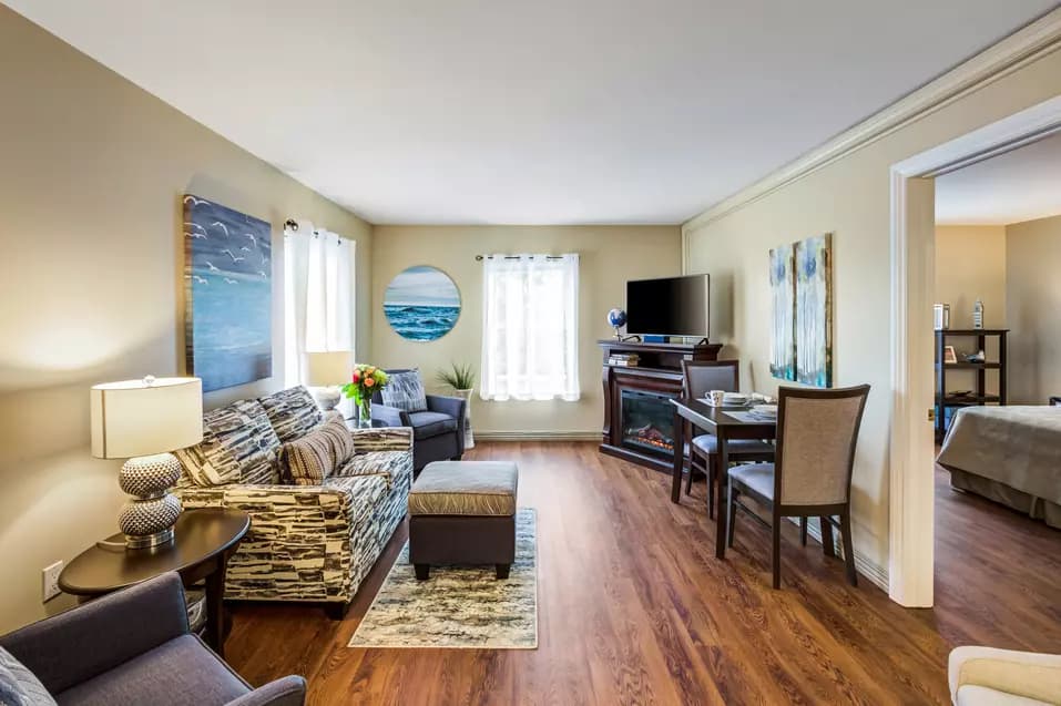 Suite living room at Chartwell Bankside Retirement Residence