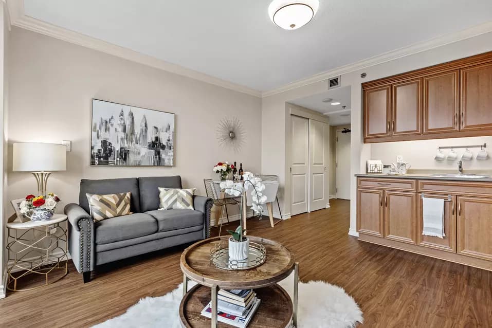 1 bedroom suite with kitchenettes at chartwell rockcliffe retirement residence