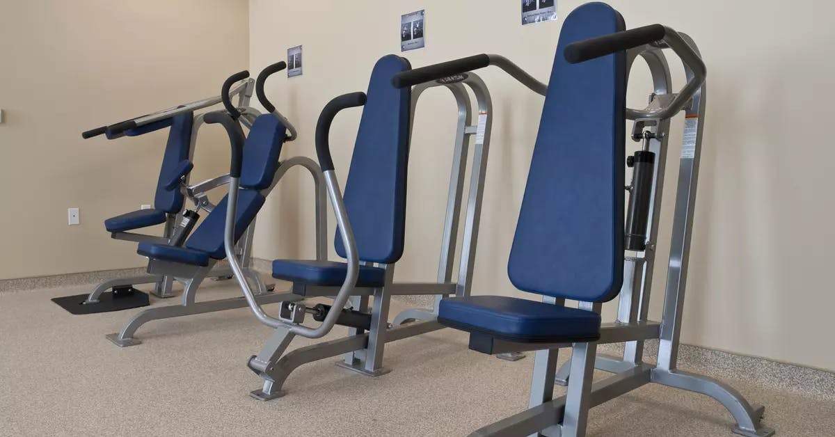 Fitness room at Chartwell Valley Vista Retirement Residence 